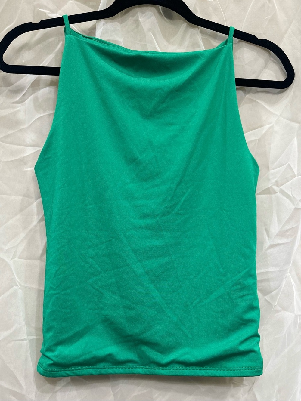 Green Women's Slouch Neck Tank Top